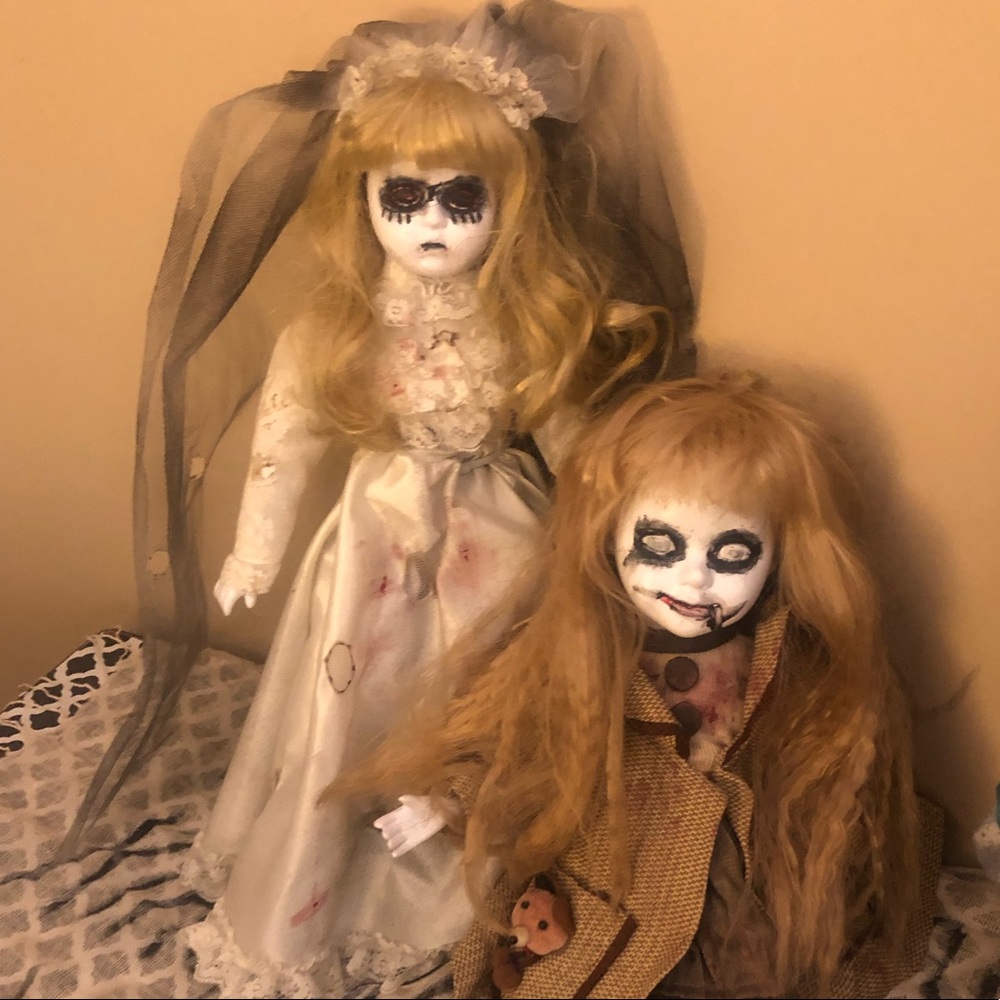 Creepy zombie dolls for Halloween